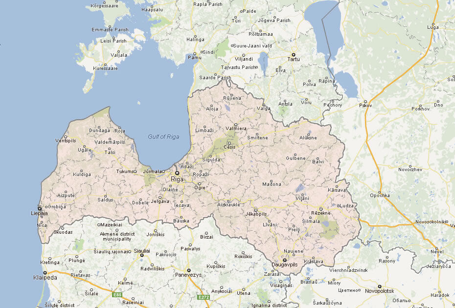 karte von lettland